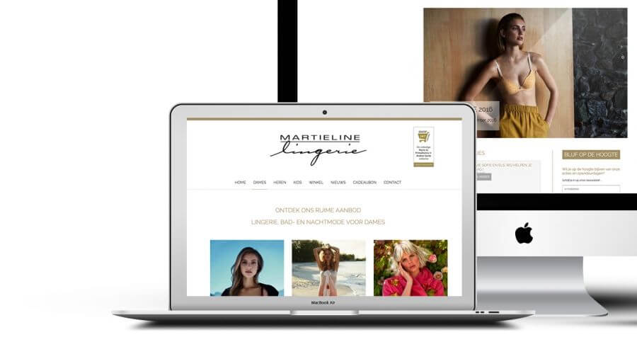 Lingerie Martieline Website Mockup